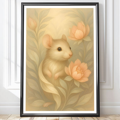 Poster Mus - Skogsdjur Art Print - Tryckt Poster i olika storlekar - PR88-6