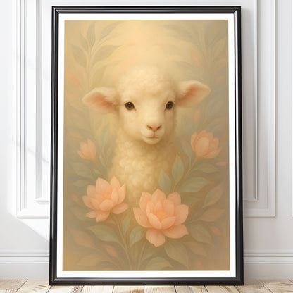 Poster Lamm - Bondgårdsdjur Art Print - Tryckt Poster i olika storlekar - PR88-7