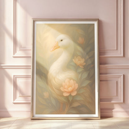 Poster Anka - Bondgårdsdjur Art Print - Tryckt Poster i olika storlekar - PR88-8