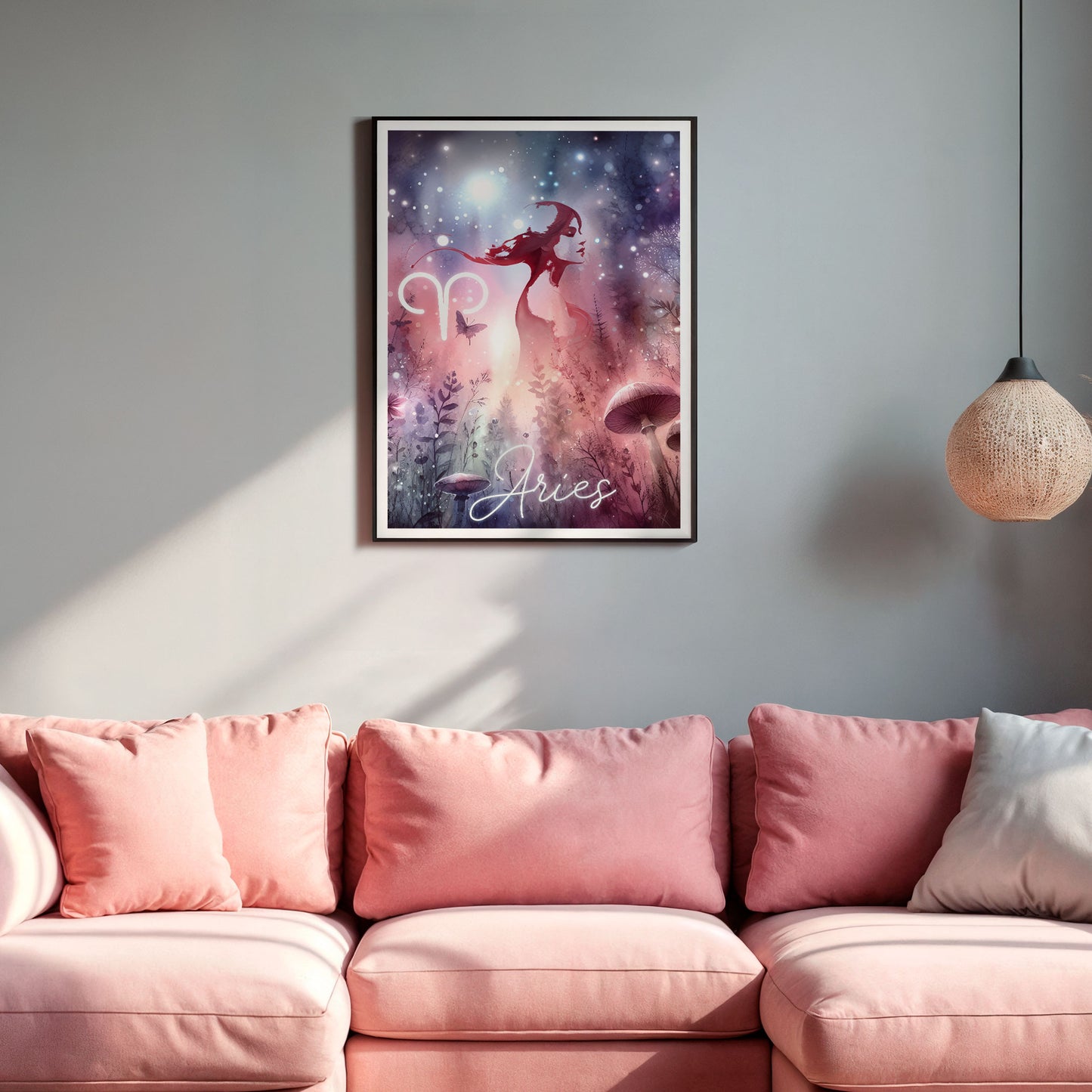 Poster Stjärntecken Väduren - Astrologi Art Print - Tryckt Poster i olika storlekar - PR89-10