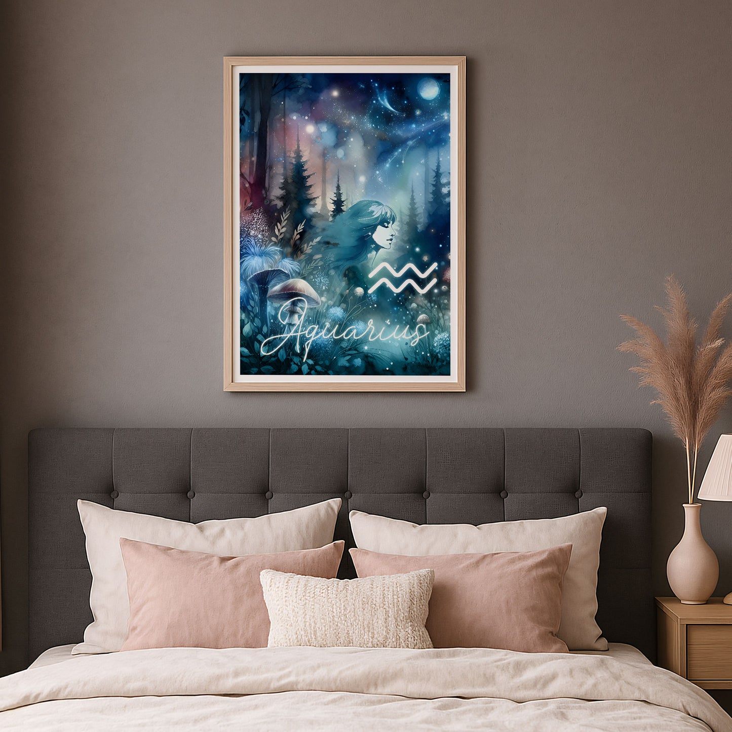 Poster Stjärntecken Vattumannen - Astrologi Art Print - Tryckt Poster i olika storlekar - PR89-11