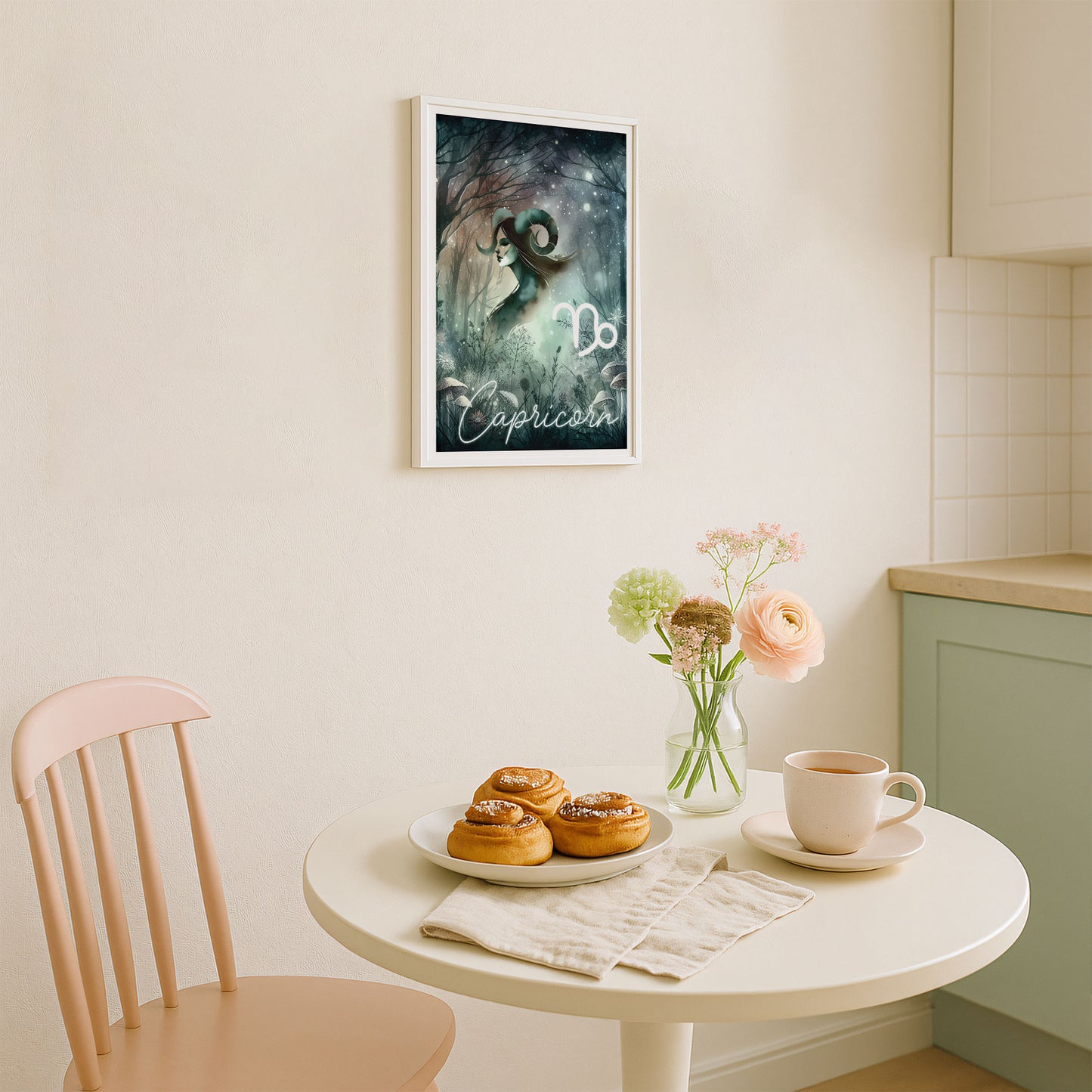 Poster Stjärntecken Stenbocken - Astrologi Art Print - Tryckt Poster i olika storlekar - PR89-12