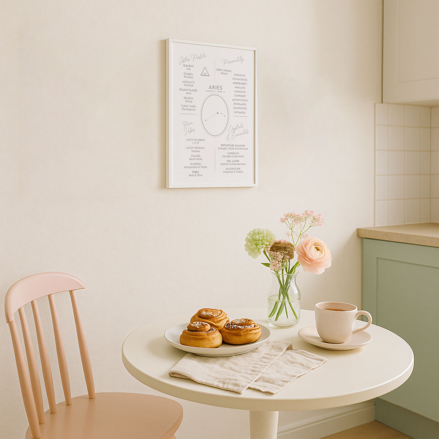 Poster Stjärntecken Väduren 2 - Astrologi Art Print - Tryckt Poster i olika storlekar - PR89-15