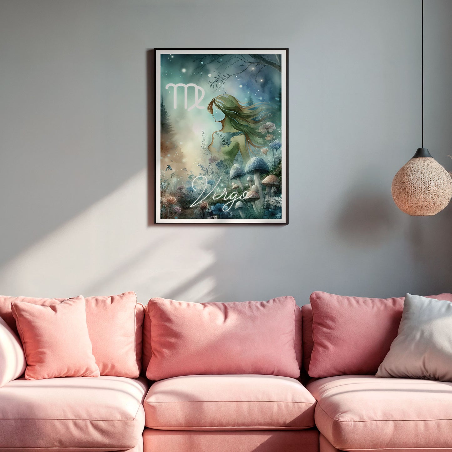 Poster Stjärntecken Jungfrun - Astrologi Art Print - Tryckt Poster i olika storlekar - PR89-1