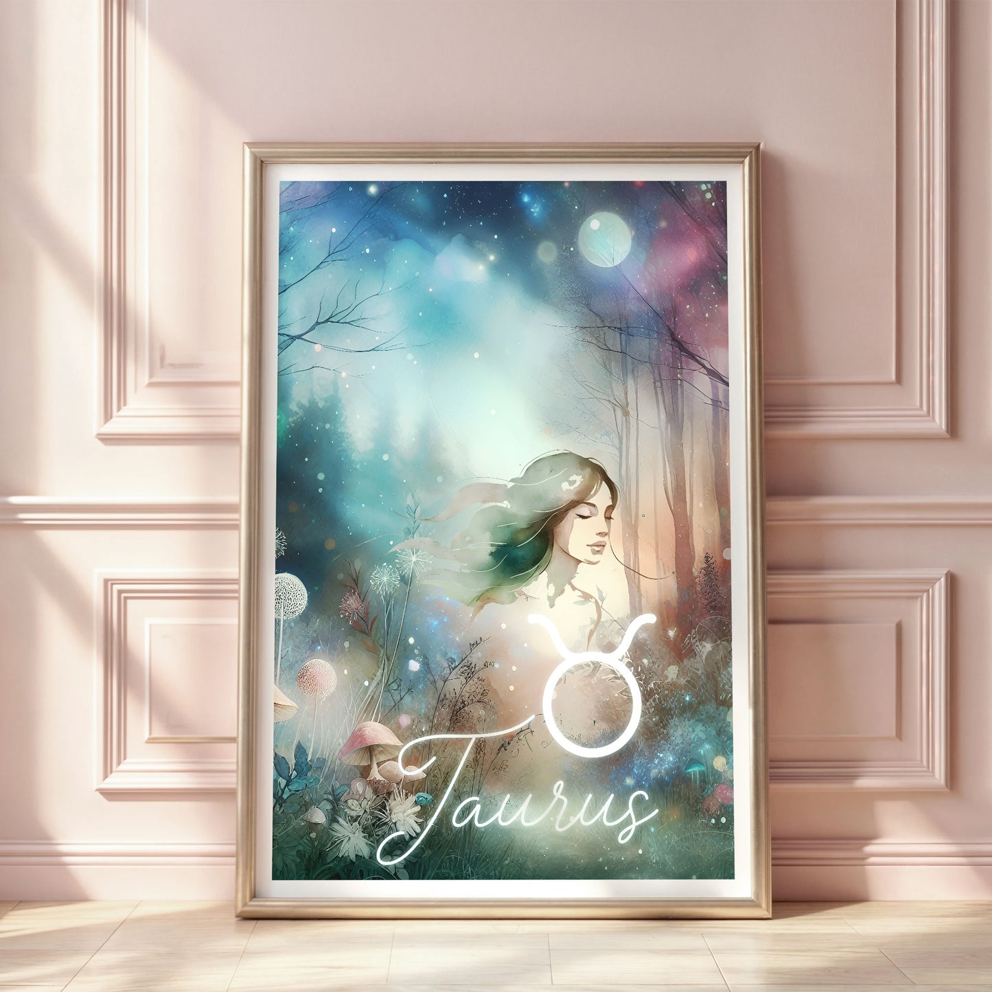 Poster Stjärntecken Oxen - Astrologi Art Print - Tryckt Poster i olika storlekar - PR89-2