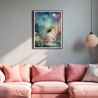 Poster Stjärntecken Oxen - Astrologi Art Print - Tryckt Poster i olika storlekar - PR89-2