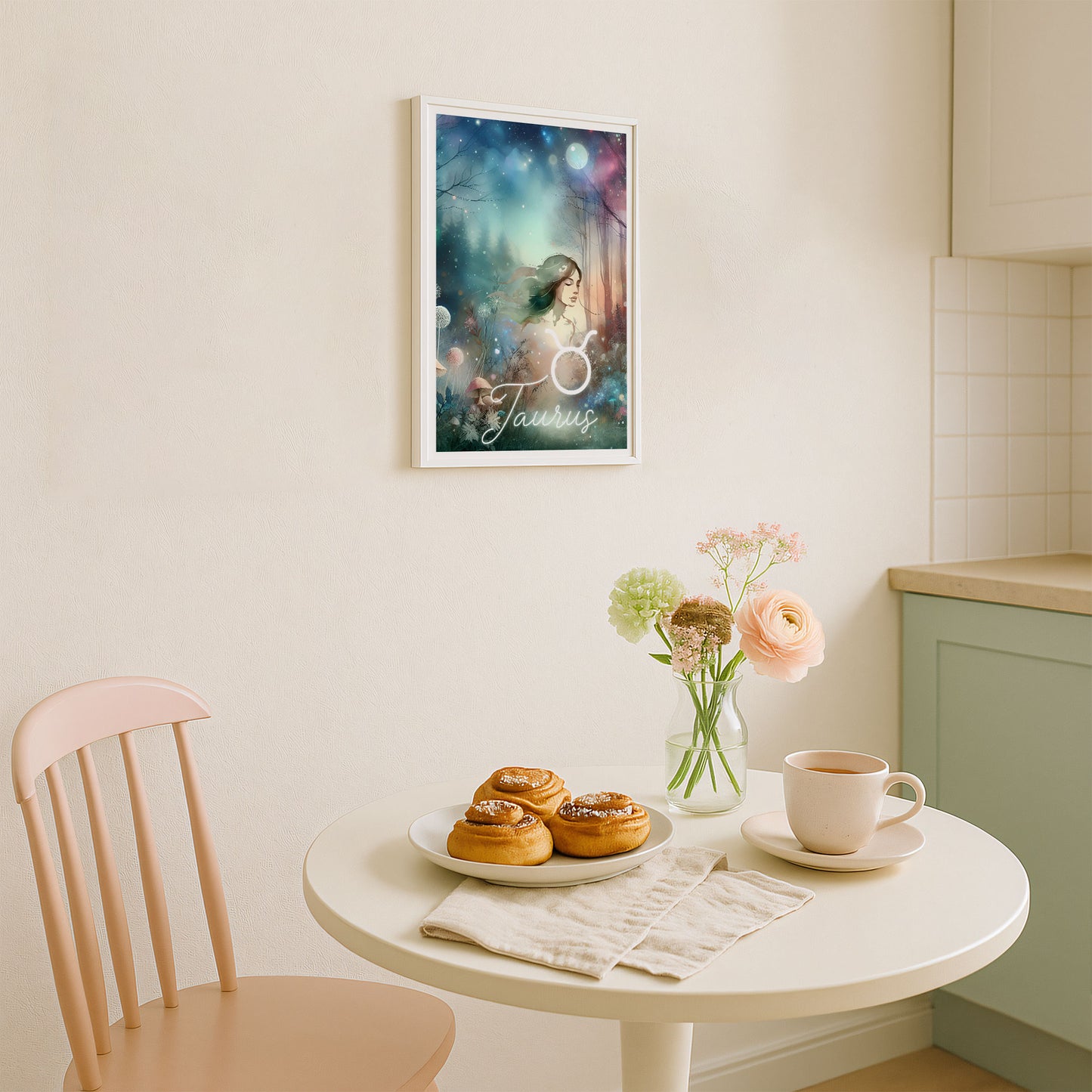 Poster Stjärntecken Oxen - Astrologi Art Print - Tryckt Poster i olika storlekar - PR89-2