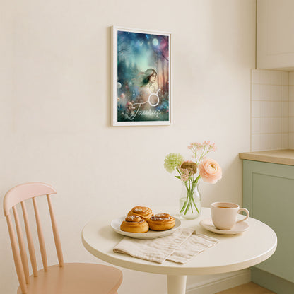 Poster Stjärntecken Oxen - Astrologi Art Print - Tryckt Poster i olika storlekar - PR89-2