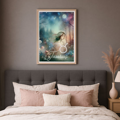 Poster Stjärntecken Oxen - Astrologi Art Print - Tryckt Poster i olika storlekar - PR89-2