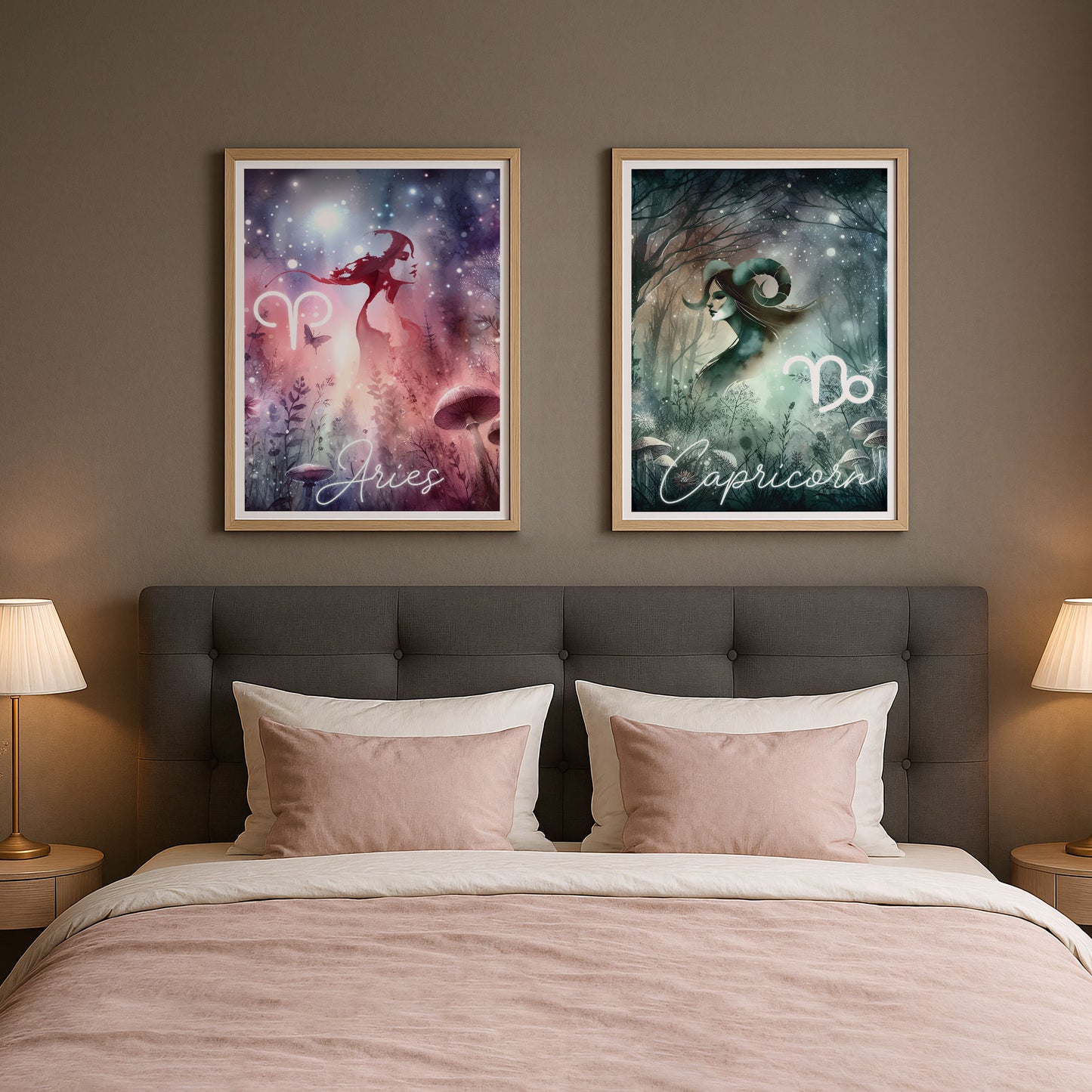 Poster Stjärntecken Stenbocken - Astrologi Art Print - Tryckt Poster i olika storlekar - PR89-12