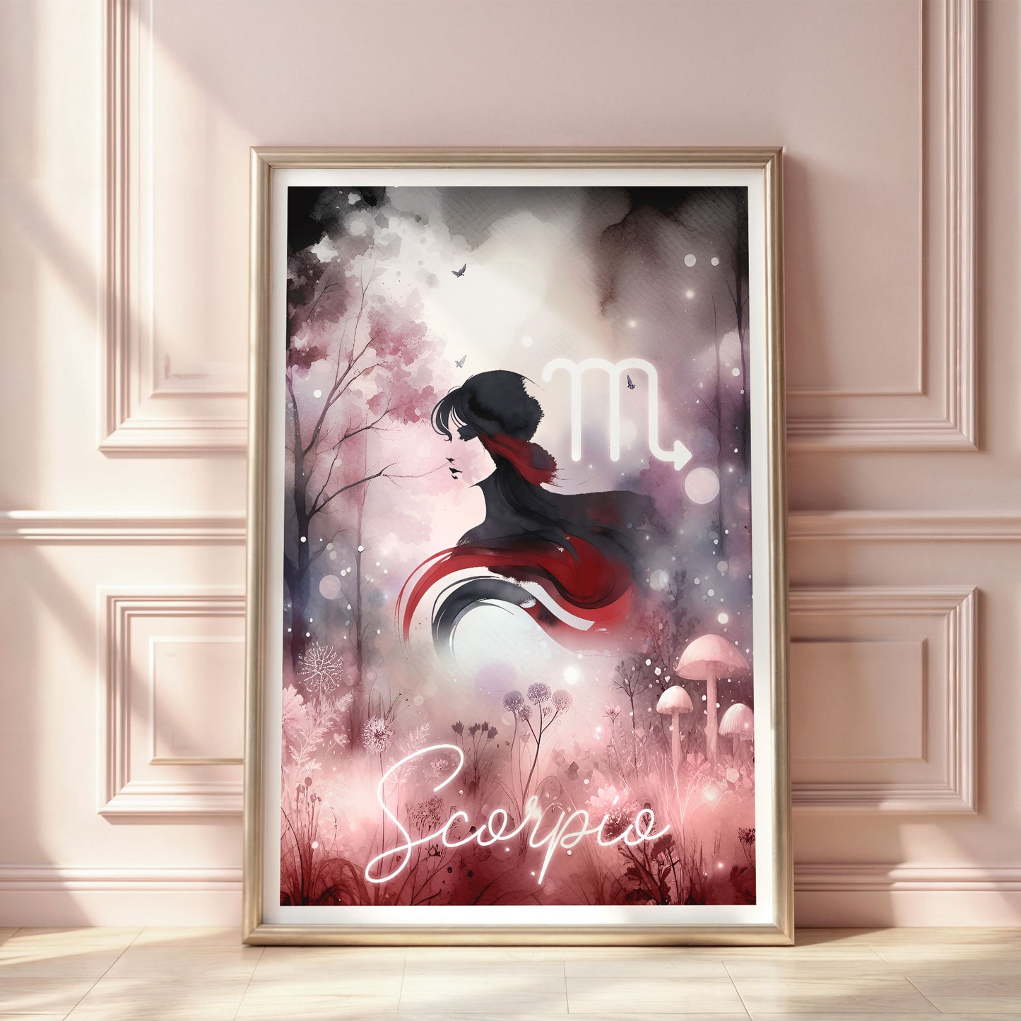 Poster Stjärntecken Skopionen - Astrologi Art Print - Tryckt Poster i olika storlekar - PR89-3