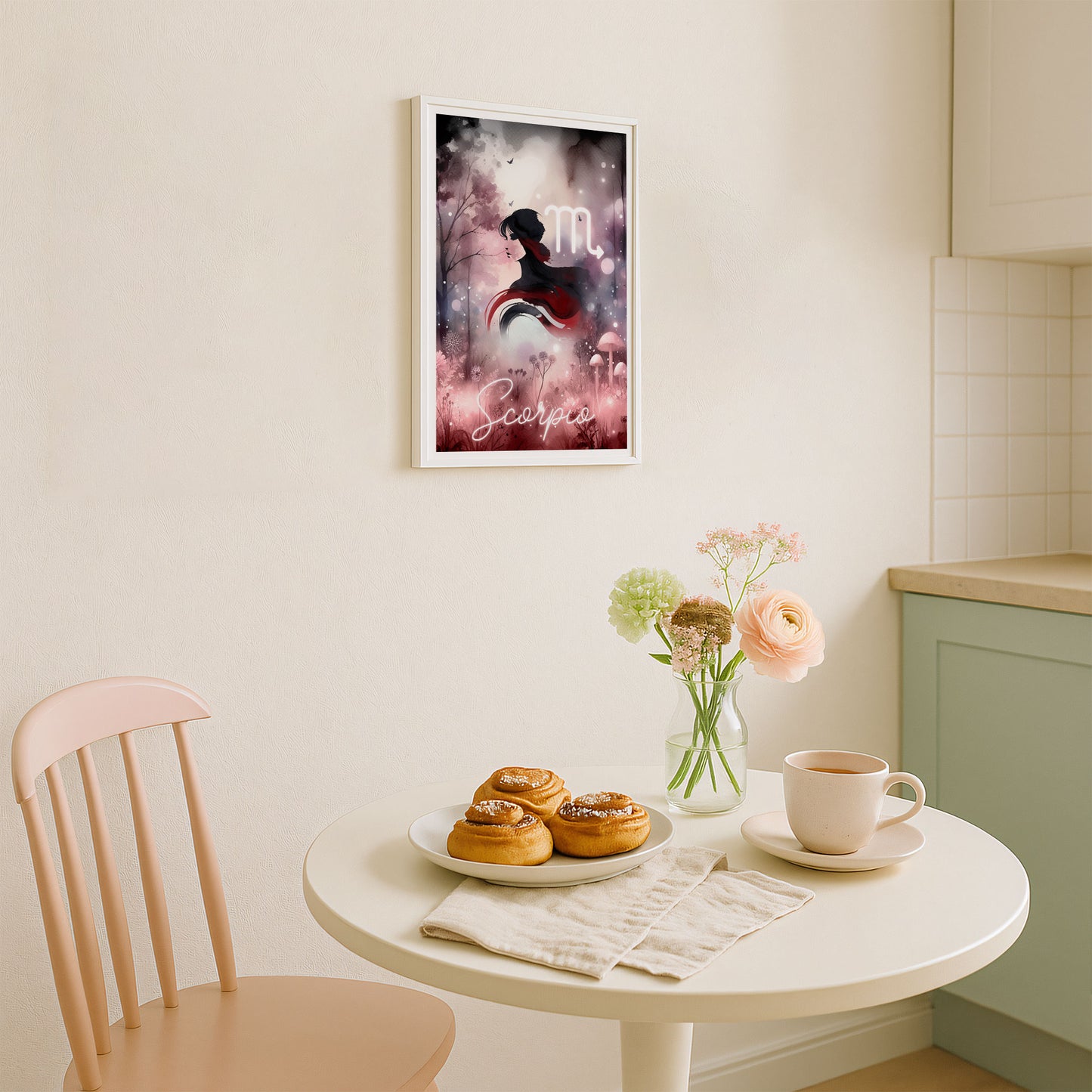 Poster Stjärntecken Skopionen - Astrologi Art Print - Tryckt Poster i olika storlekar - PR89-3