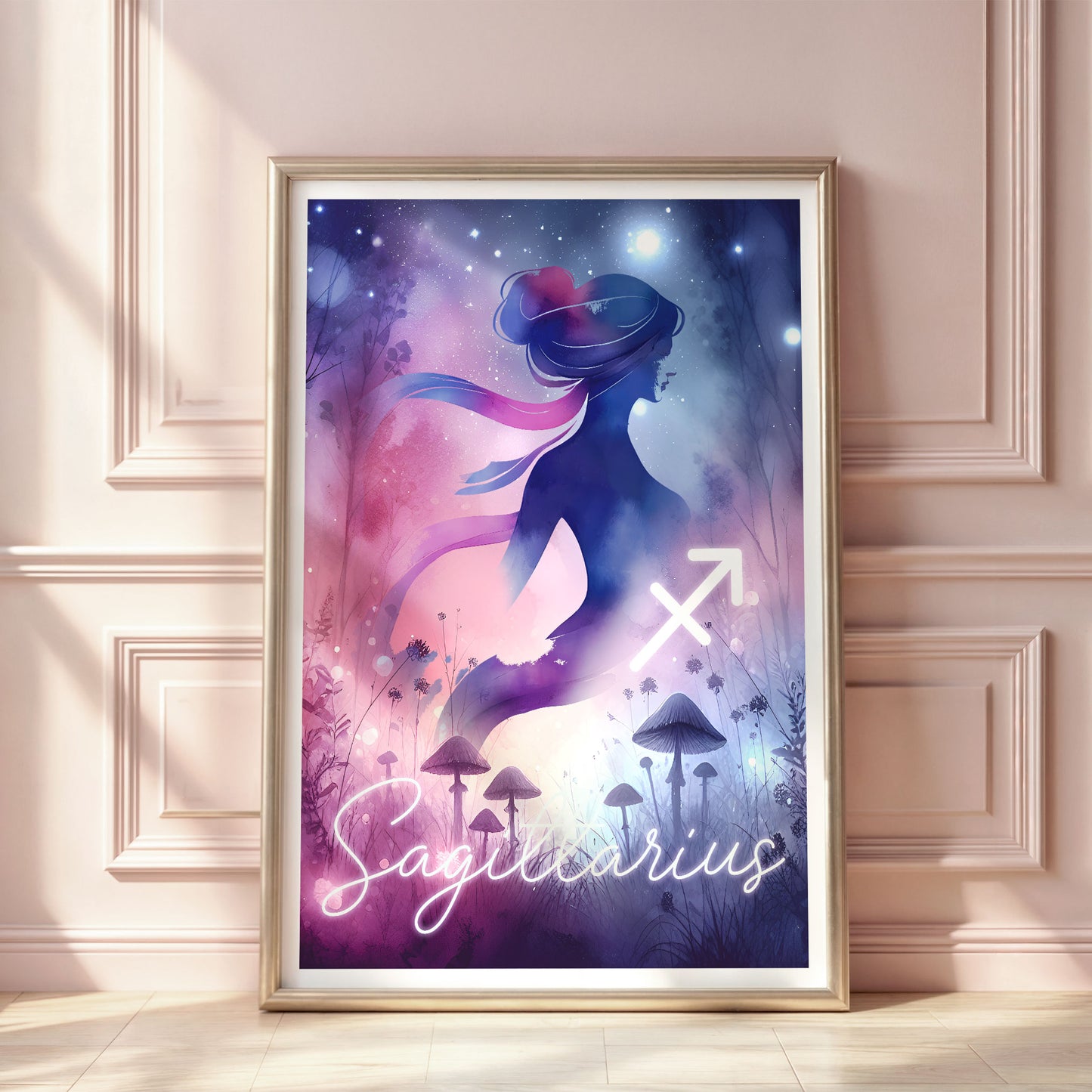 Poster Stjärntecken Skytten - Astrologi Art Print - Tryckt Poster i olika storlekar - PR89-4