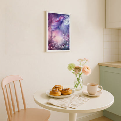 Poster Stjärntecken Fiskarna - Astrologi Art Print - Tryckt Poster i olika storlekar - PR89-5