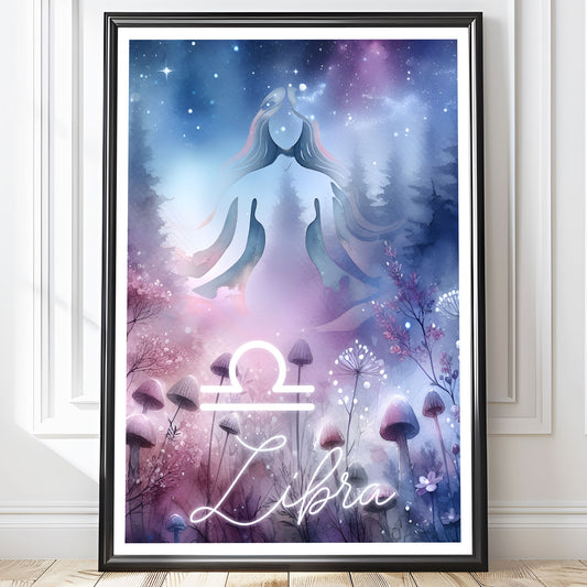Poster Stjärntecken Vågen - Astrologi Art Print - Tryckt Poster i olika storlekar - PR89-6