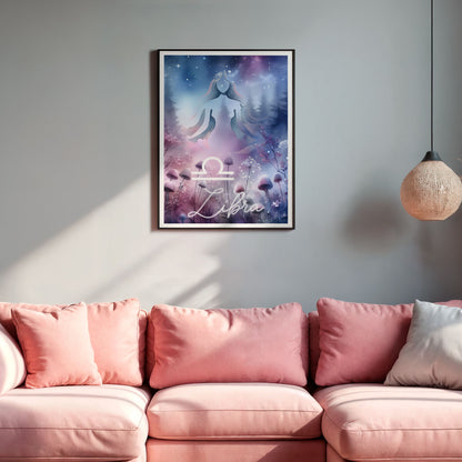 Poster Stjärntecken Vågen - Astrologi Art Print - Tryckt Poster i olika storlekar - PR89-6