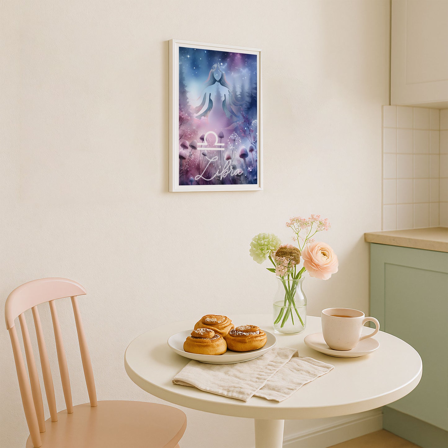 Poster Stjärntecken Vågen - Astrologi Art Print - Tryckt Poster i olika storlekar - PR89-6