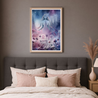 Poster Stjärntecken Vågen - Astrologi Art Print - Tryckt Poster i olika storlekar - PR89-6