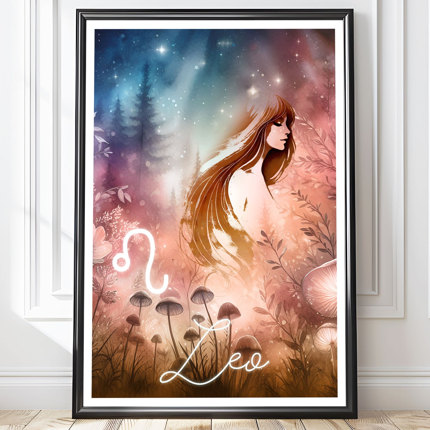 Poster Stjärntecken Lejonet - Astrologi Art Print - Tryckt Poster i olika storlekar - PR89-7