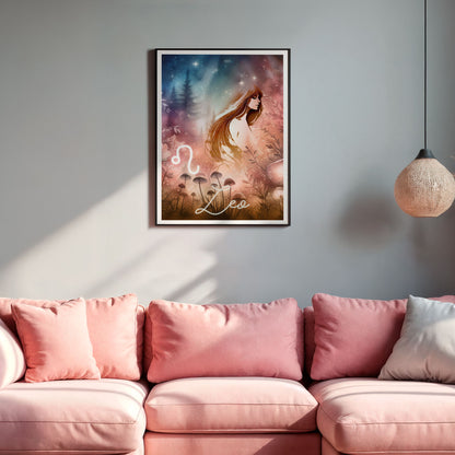 Poster Stjärntecken Lejonet - Astrologi Art Print - Tryckt Poster i olika storlekar - PR89-7