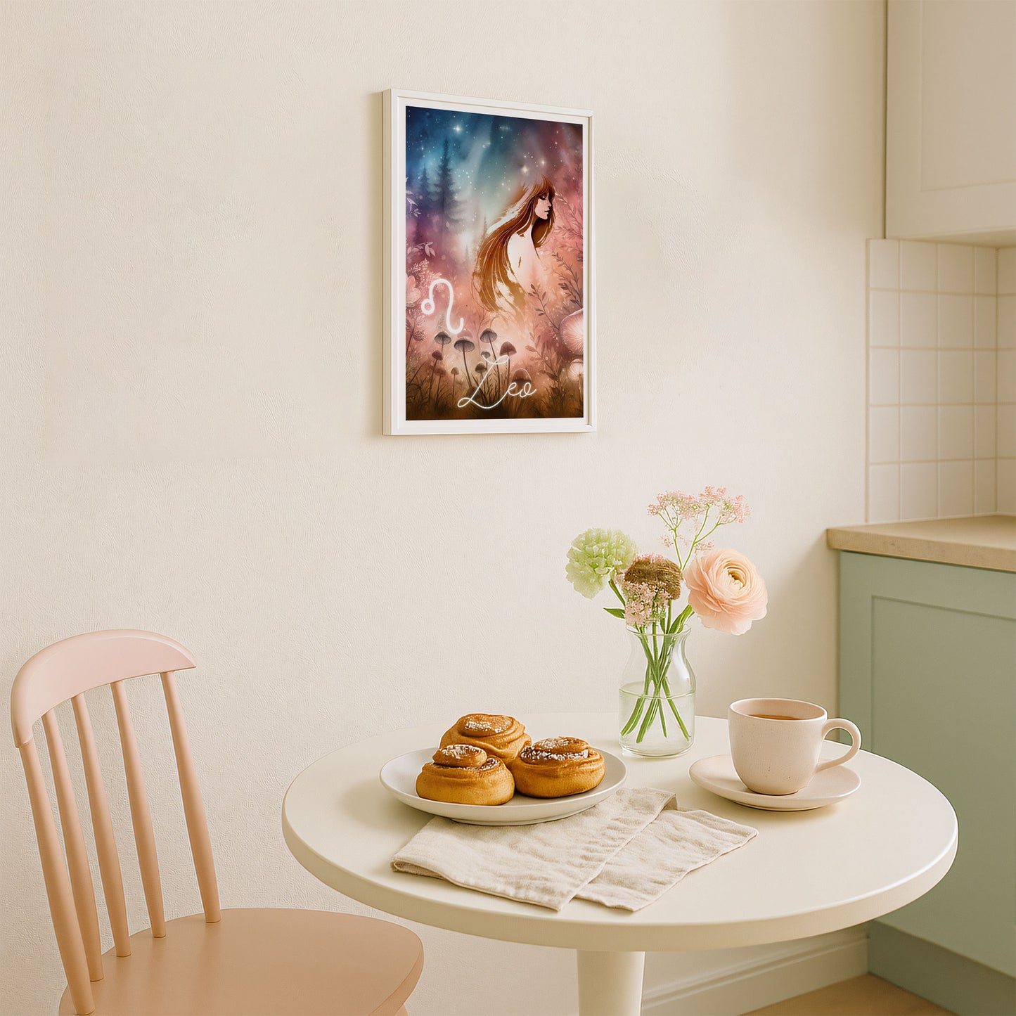 Poster Stjärntecken Lejonet - Astrologi Art Print - Tryckt Poster i olika storlekar - PR89-7