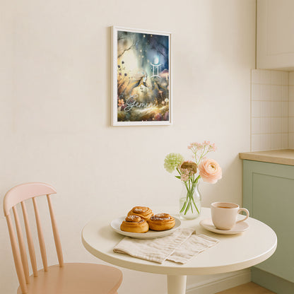 Poster Stjärntecken Tvillingarna - Astrologi Art Print - Tryckt Poster i olika storlekar - PR89-8