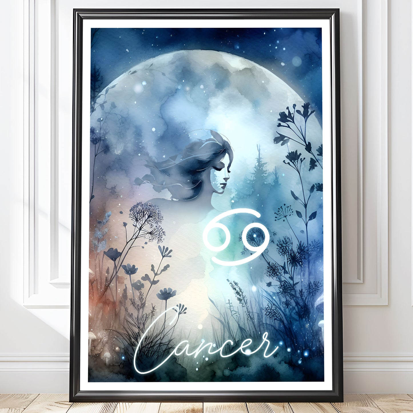 Poster Stjärntecken Kräftan - Astrologi Art Print - Tryckt Poster i olika storlekar - PR89-9