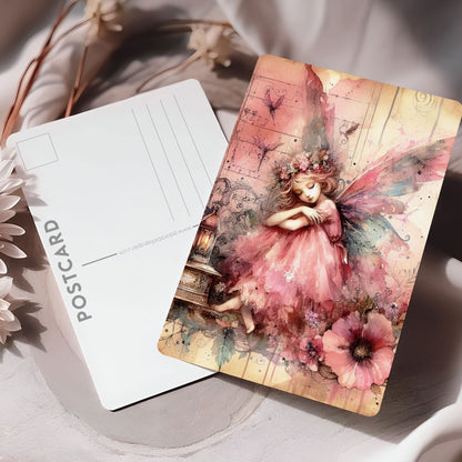 Vykort för postcrossing, scrapbooking & dekoration - Rosa Fé PC620