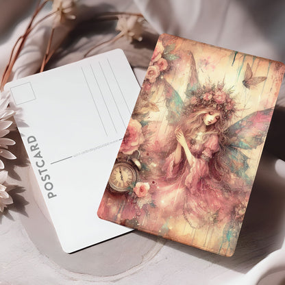 Vykort för postcrossing, scrapbooking & dekoration - Rosa Fé PC622