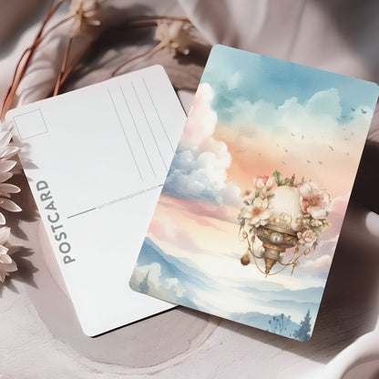 Vykort för postcrossing, scrapbooking & dekoration - Luftballong PC623