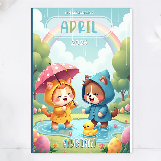 Min Månadsbok – dagbok för barn och föräldrar att fylla i tillsammans