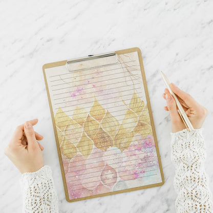 10-pack Brevpapper - Gyllene Sjöjungrufjäll - Tryckt A5 Papper - WP503