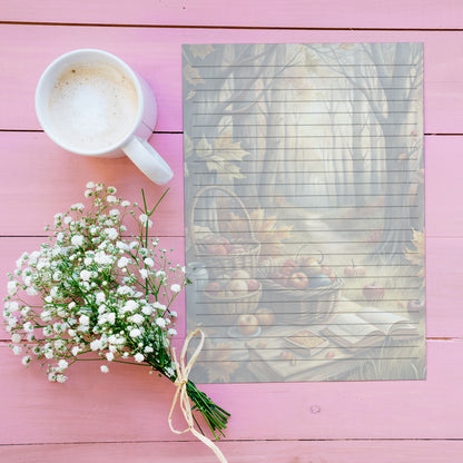 10-pack Brevpapper - Picknick i skogen - Tryckt A5 Papper - WP520