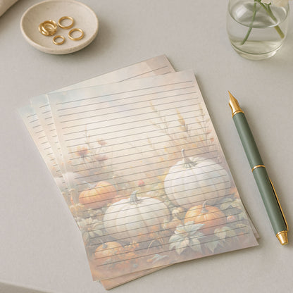 10-pack Brevpapper - Pumpor på en åker - Tryckt A5 Papper - WP522