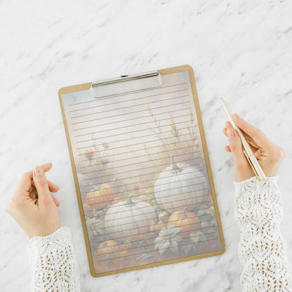 10-pack Brevpapper - Pumpor på en åker - Tryckt A5 Papper - WP522