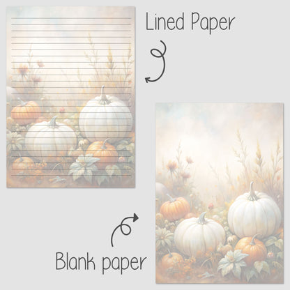 10-pack Brevpapper - Pumpor på en åker - Tryckt A5 Papper - WP522