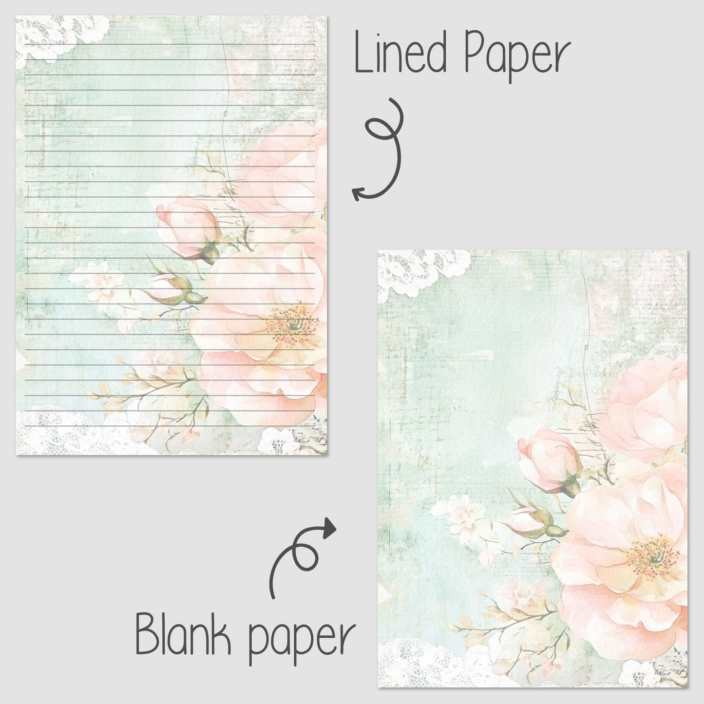 10-pack Brevpapper - Sommarstuga i bergen - Tryckt A5 Papper - WP537